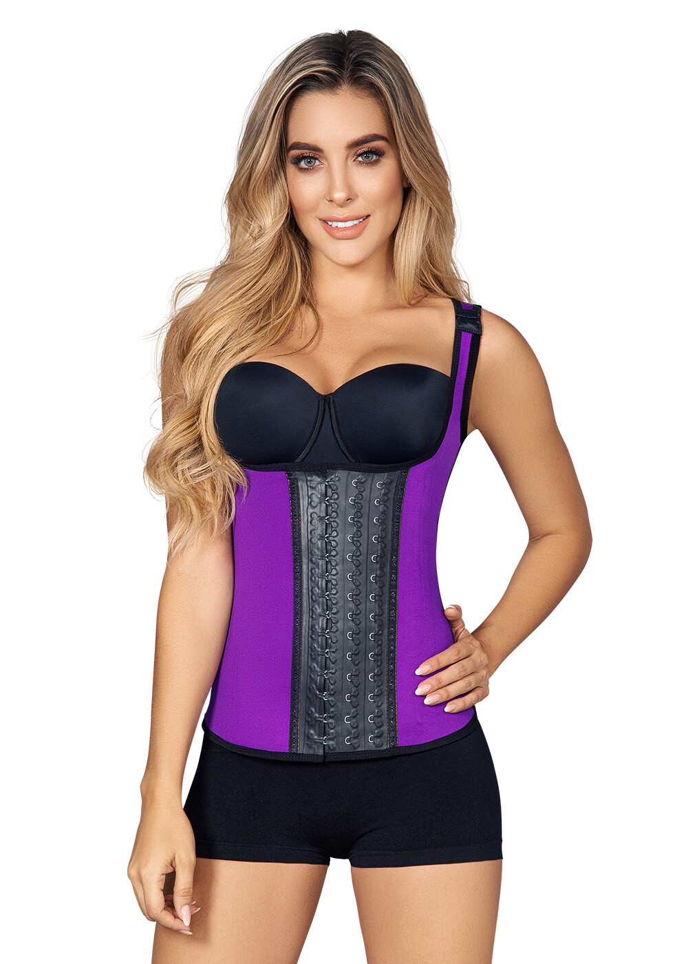 Latex Workout Vest Waist Trainer with Hook Straps