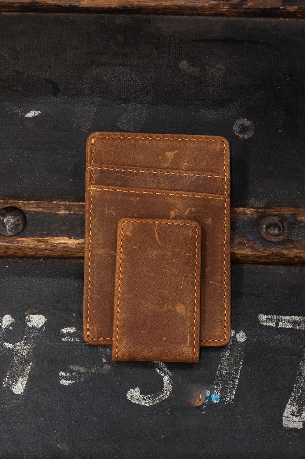 Leather Short Snap Wallet