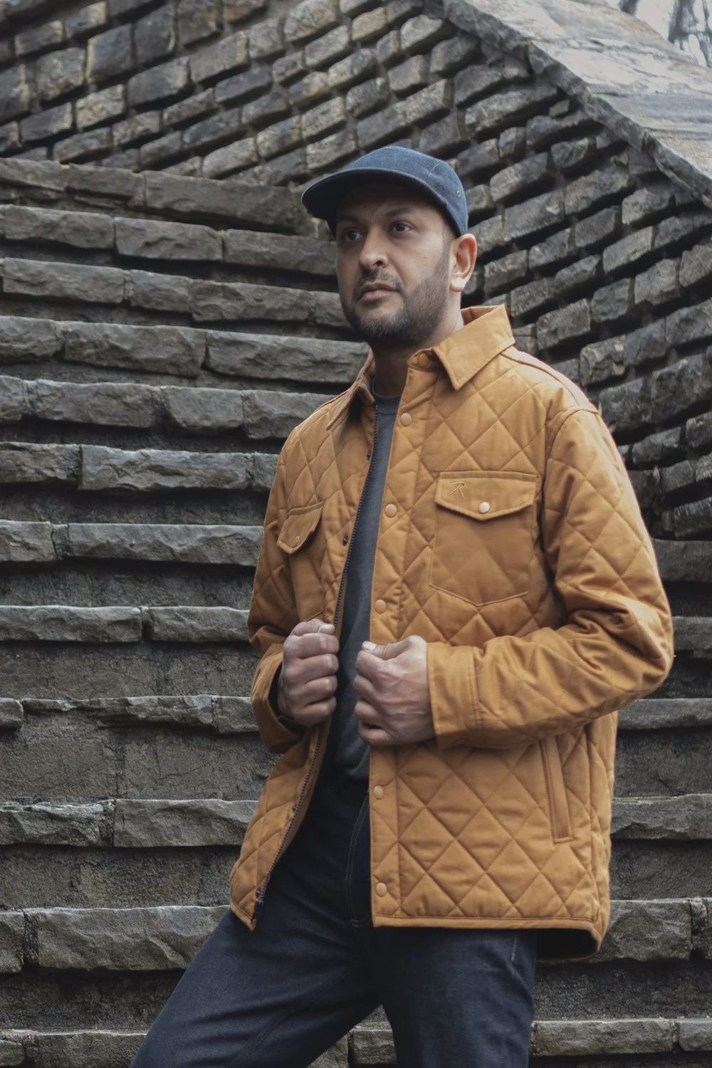 Diamond Quilted Cotton Jacket