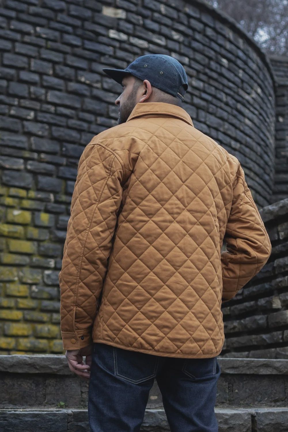 Diamond Quilted Cotton Jacket by Rothco. Back view.