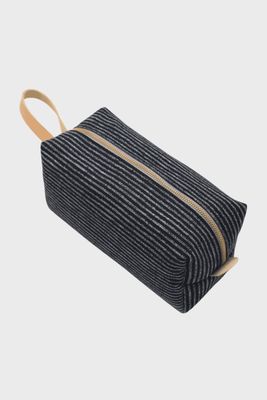 Indigo Chalk Stripe Travel Kit