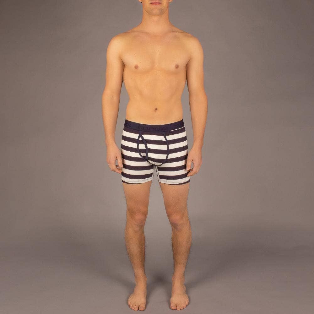 Newman Boxer Brief Navy Rugby Stripe