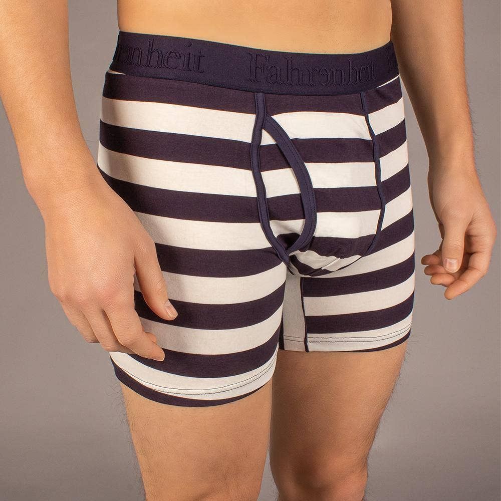 Newman Boxer Brief Navy Rugby Stripe