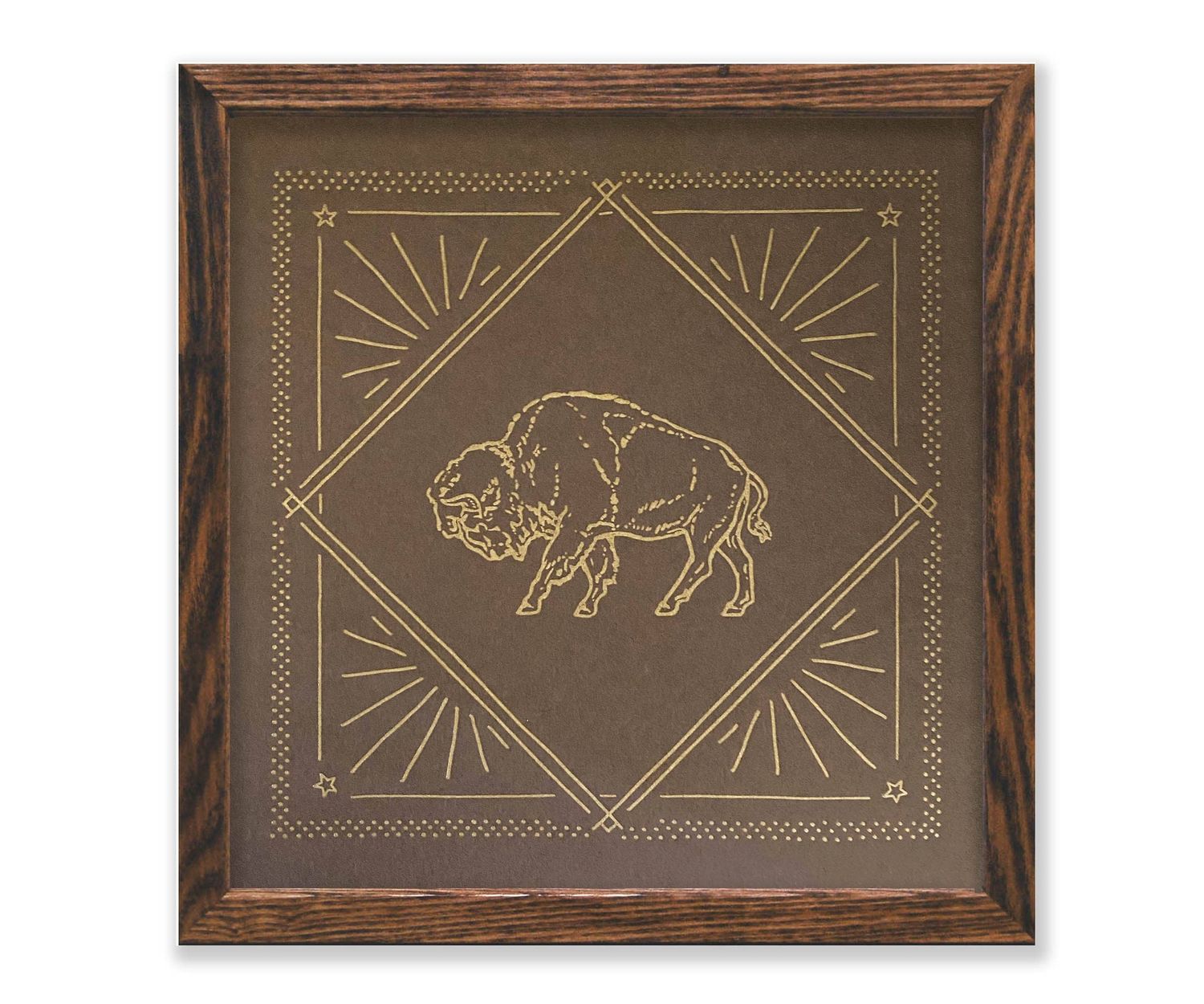 Bison Letterpress Print