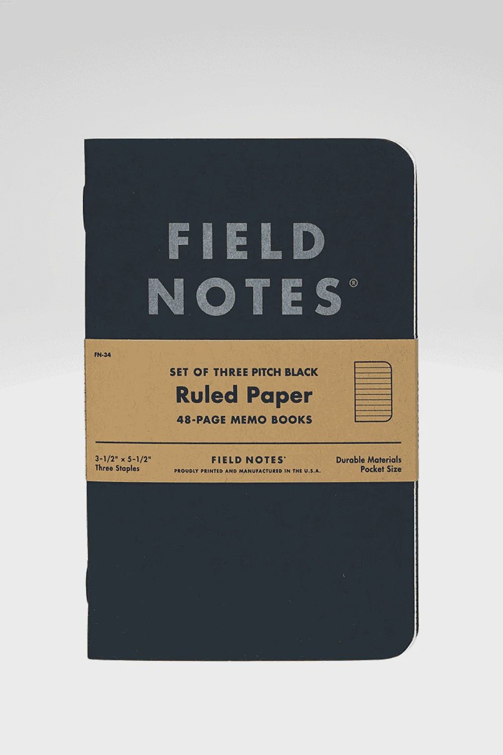 Pitch Black Ruled Memo Books