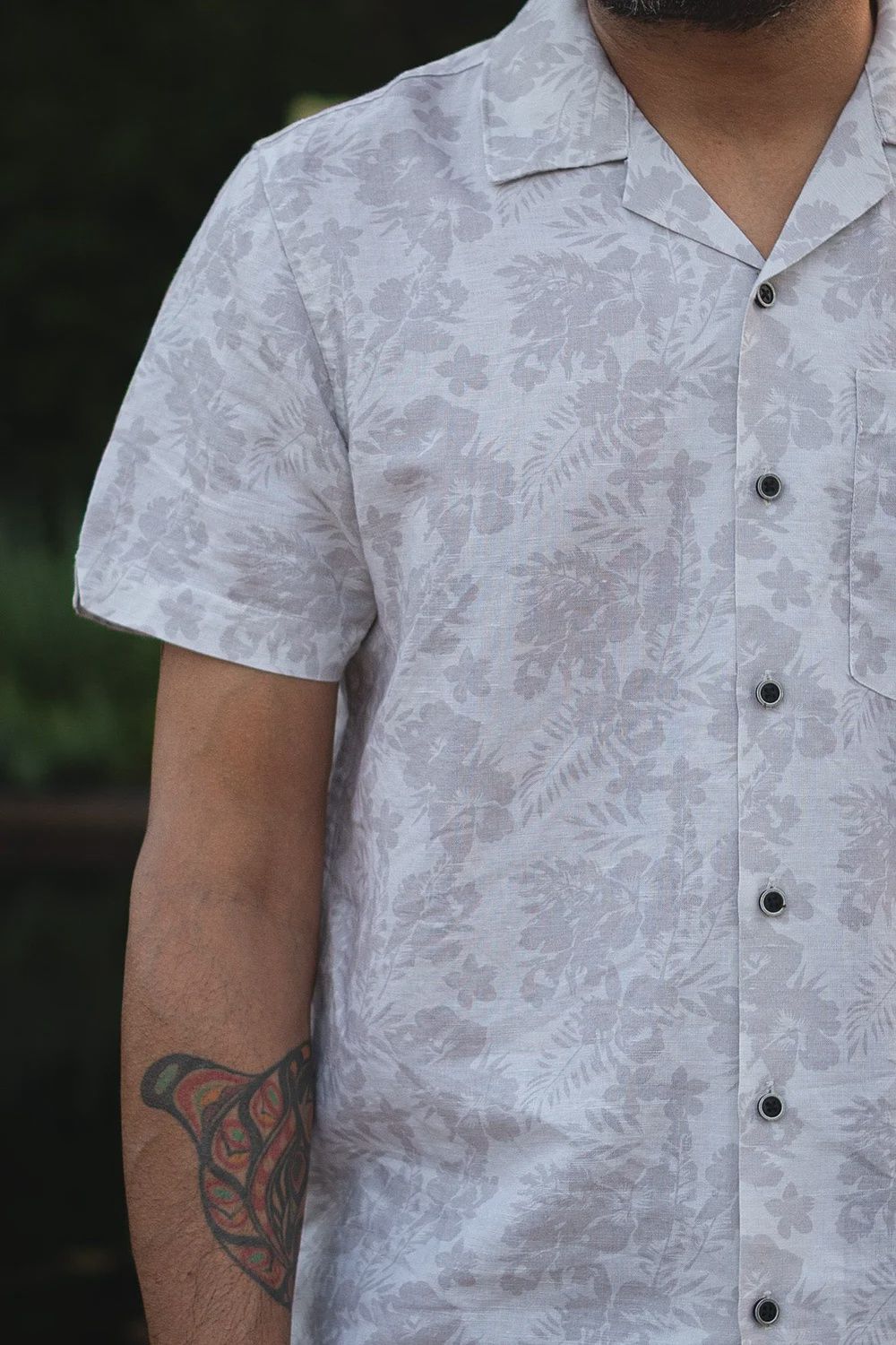 Floral Linen Camp Shirt