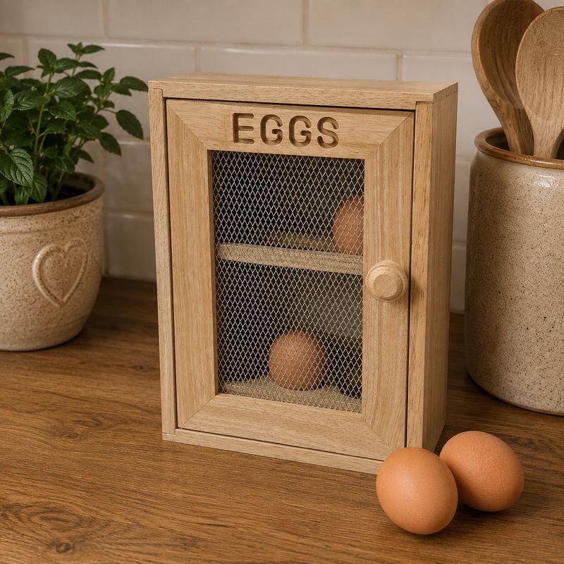 Hevea Wood Egg Storage unit Storage Cupboard