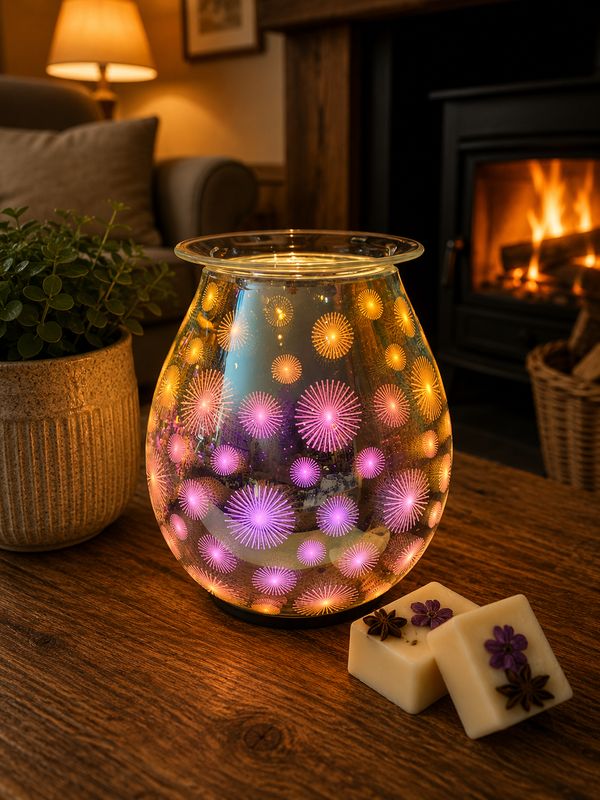 Electric Wax Melt Burner – Starburst Ambient Light Design