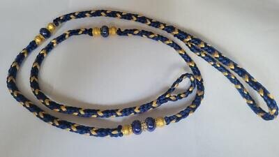 Blue & Gold Hand-Crafted Show Lead