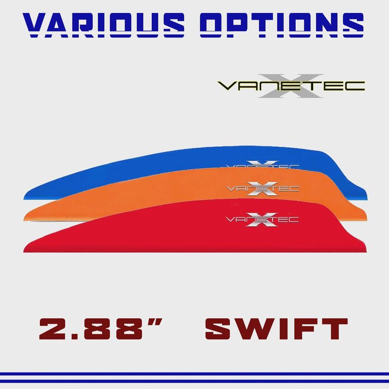 Vanetec 2.88 Swift Fletches (All Colours)