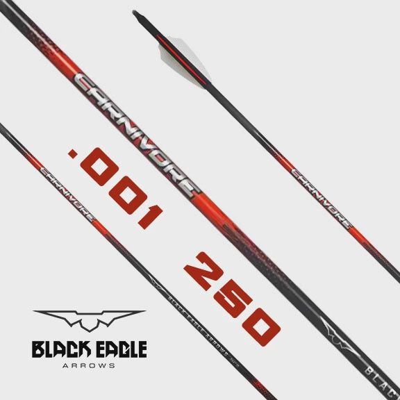 Black Eagle Carnivore Arrow Shafts, Spine: 250, Straightness: .001
