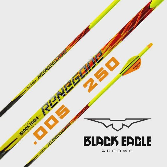 Black Eagle Renegade Arrow Shafts, Spine: 250, Straightness: .005