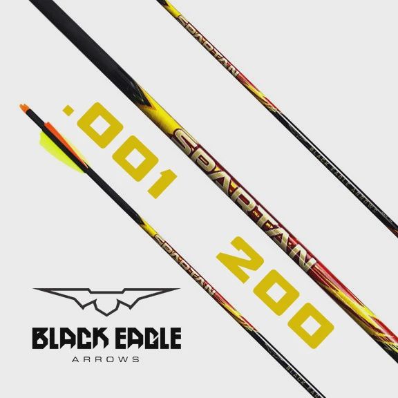 Black Eagle Spartan Arrow Shafts, Spine: 200, Straightness: .001
