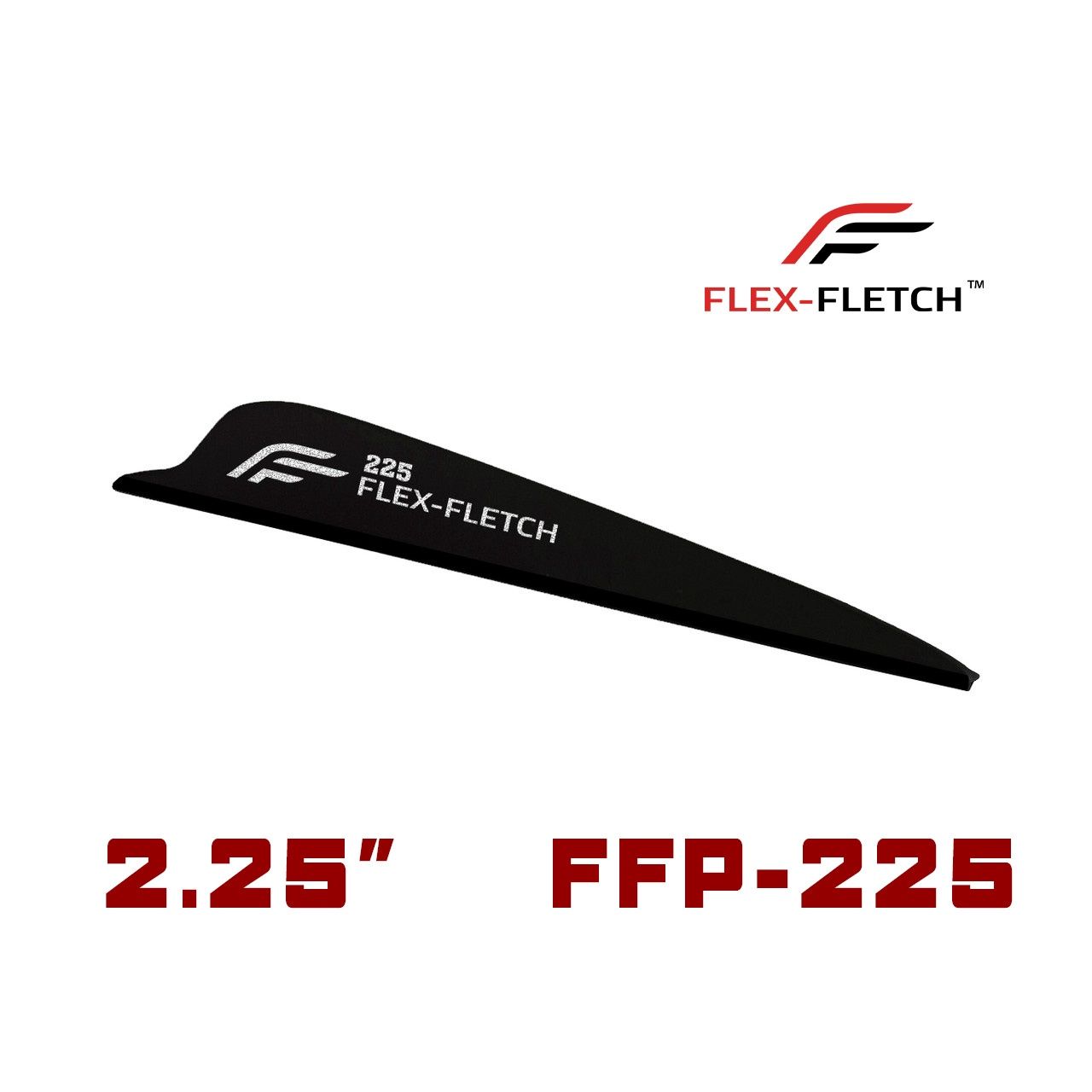 Flex-Fletch FFP-225 Fletch (2.25" - All Colours), Colour: Black, Size: 2.25"