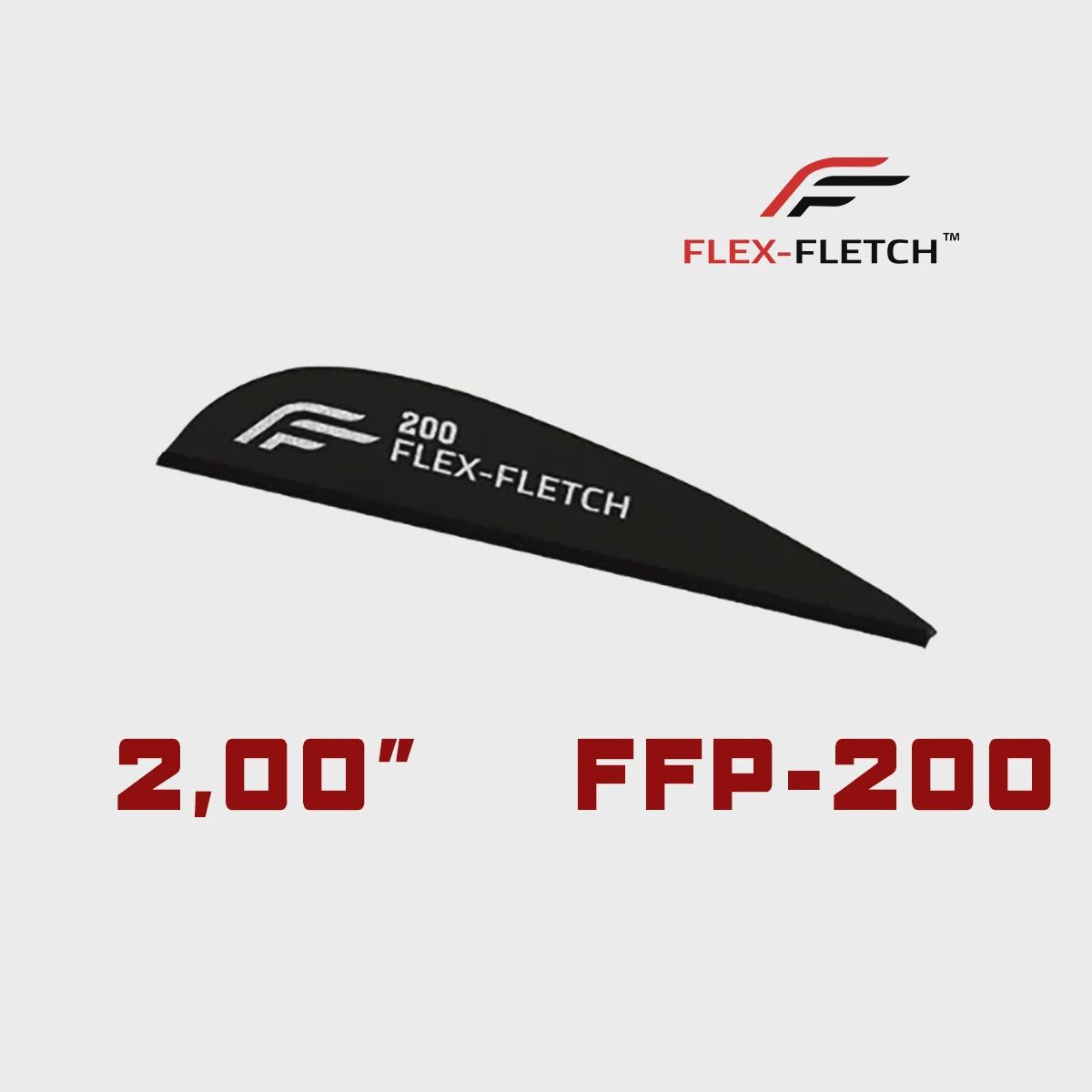 Flex Fletch FFP-200 (2.00" - All Colours), Colour: Black, Size: 2.00"