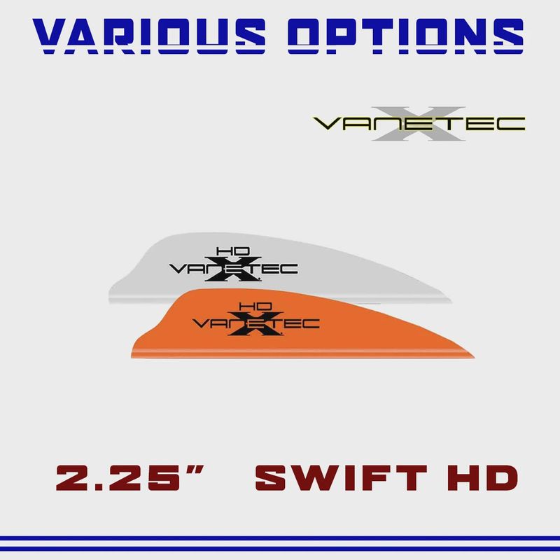 Vanetec 2.25" HD Swift Fletches (HP - All Colours)