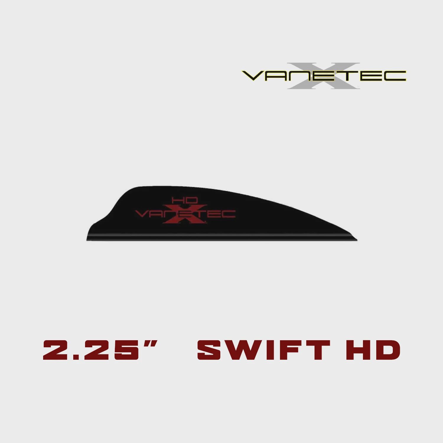 Vanetec 2.25" HD Swift Fletches (HP - All Colours), Colour: Black, Size: 2.25" HD