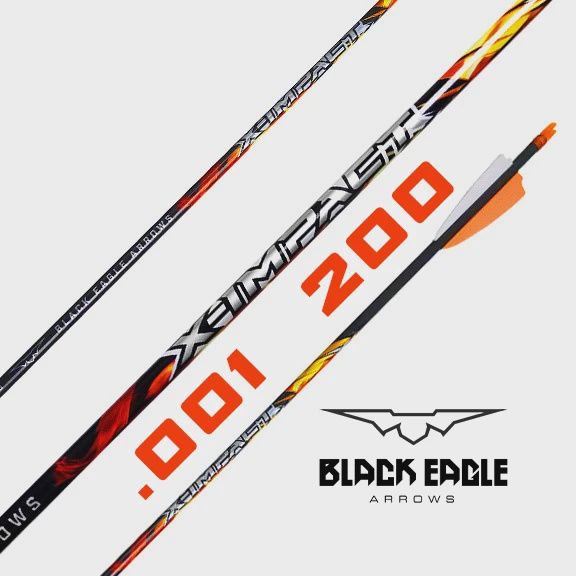 Black Eagle X Impact Arrow Shafts, Spine: 200, Straightness: .001