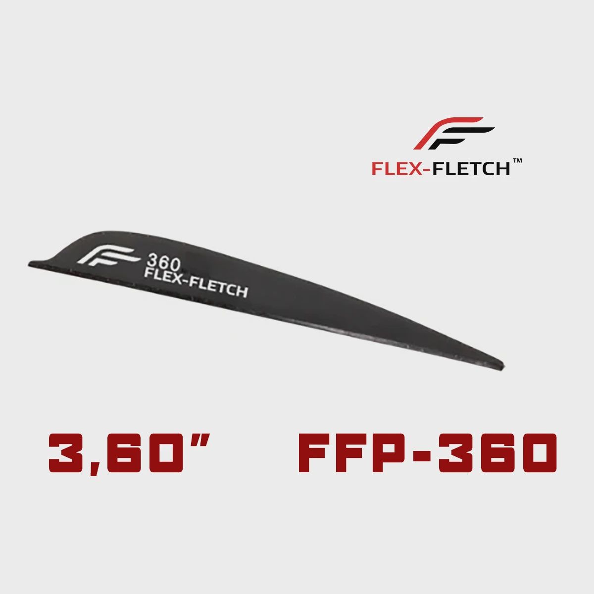 Flex-Fletch FFP-360 (3,60" - All Colours), Colour: Black, Size: 3.60"