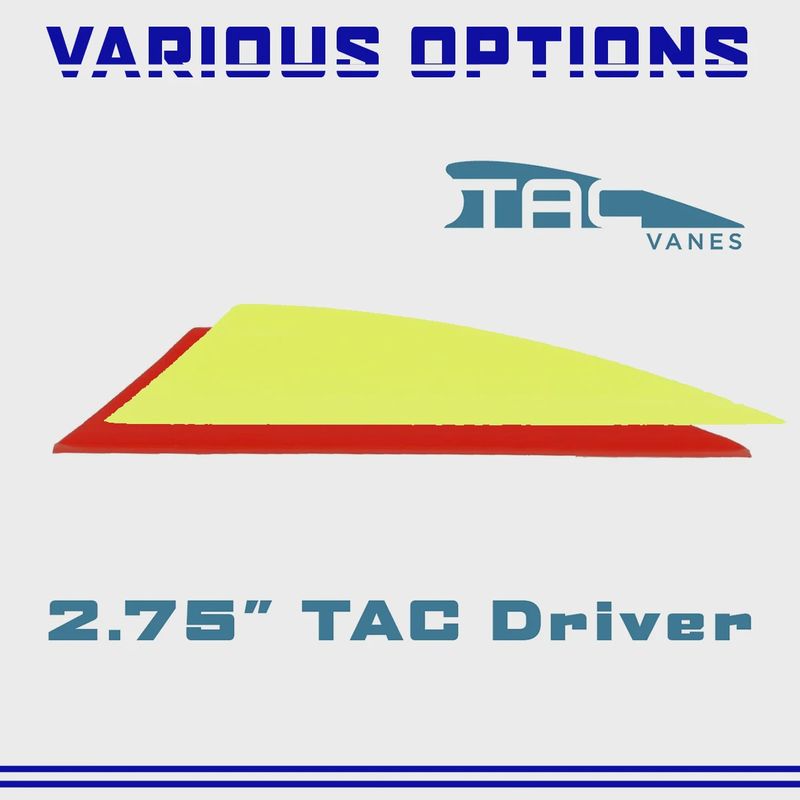 TAC Vanes TAC Driver 2.75" Fletches (All Colours)