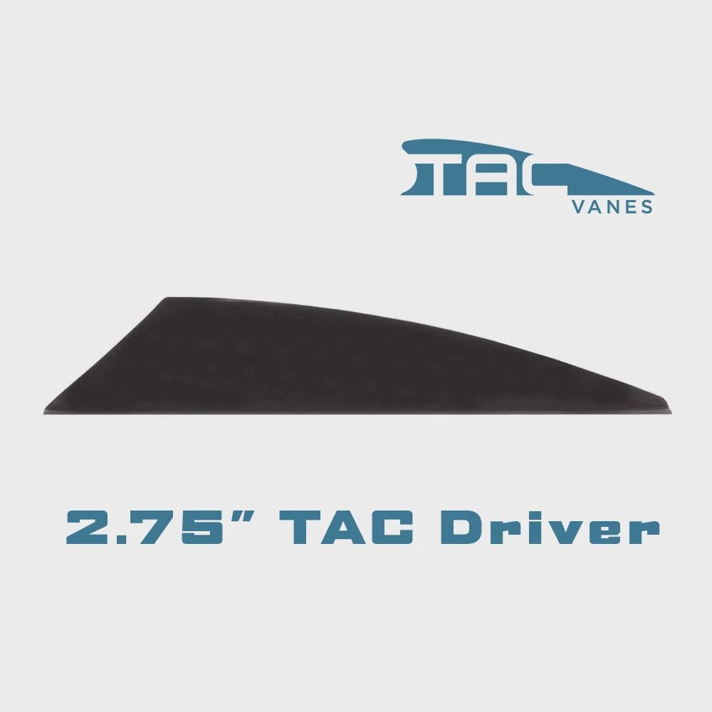 TAC Vanes TAC Driver 2.75" Fletches (All Colours), Colour: Black, Size: 2.75"