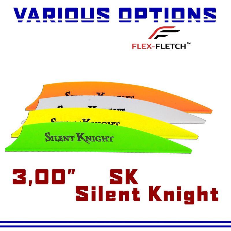 Flex-Fletch Silent Knight Fletch (SK, 3.0" - All Colours)