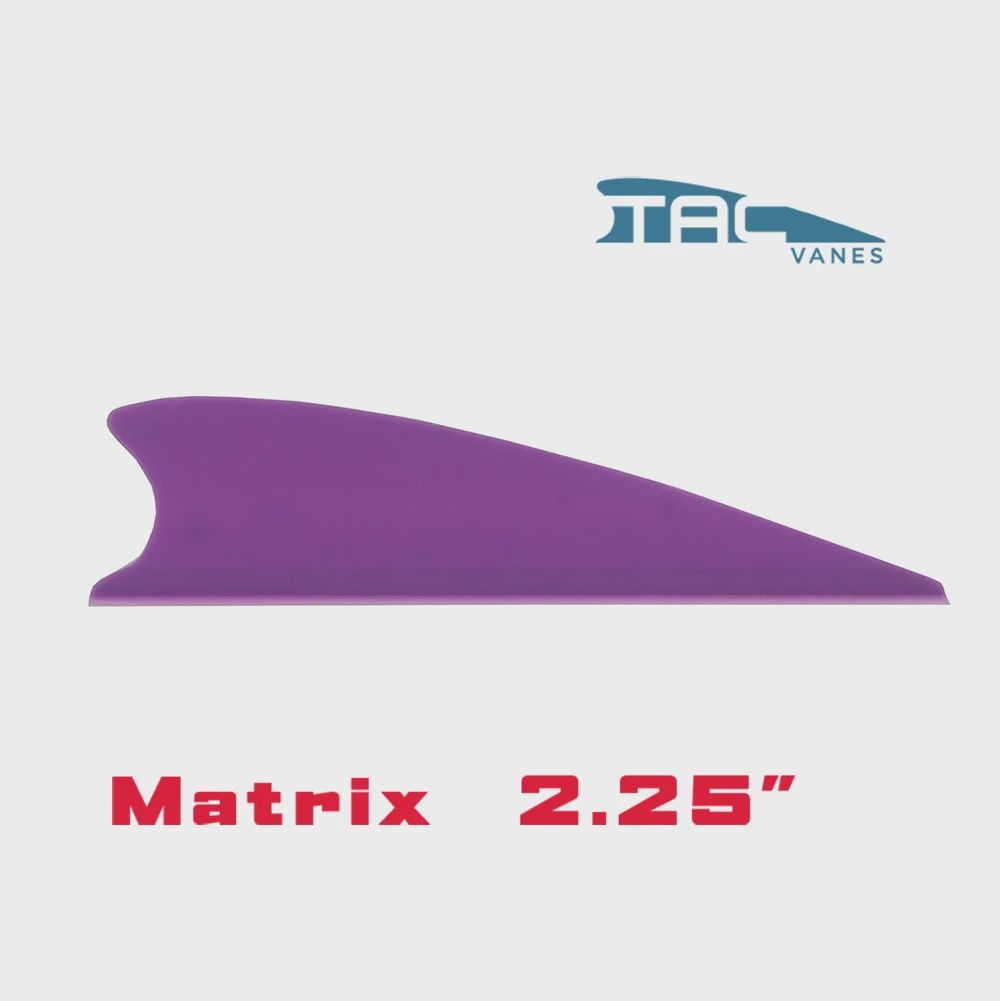 TAC Vanes  Matrix 2.25" Fletches (All Colours), Colour: Purple, Size: 2.25"