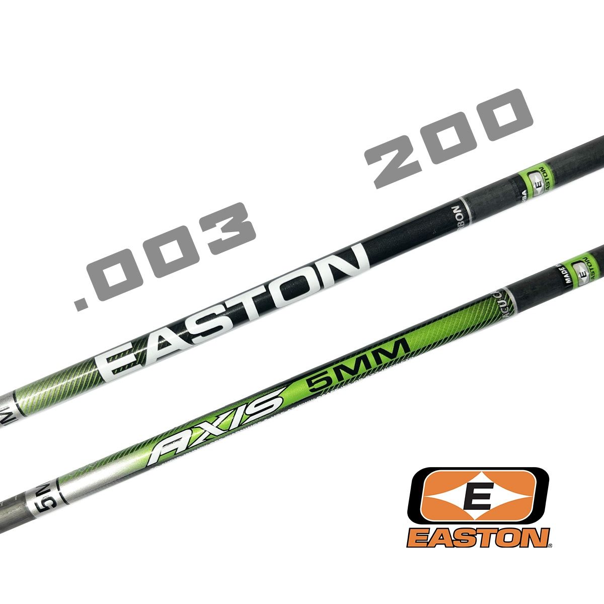 Easton Axis 5mm Arrow Shafts, Spine: 200, Straightness: .003 Standard