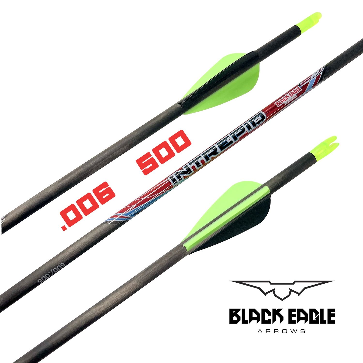 Black Eagle Intrepid Arrow Shaft - Pre-Fletched, Spine: 500