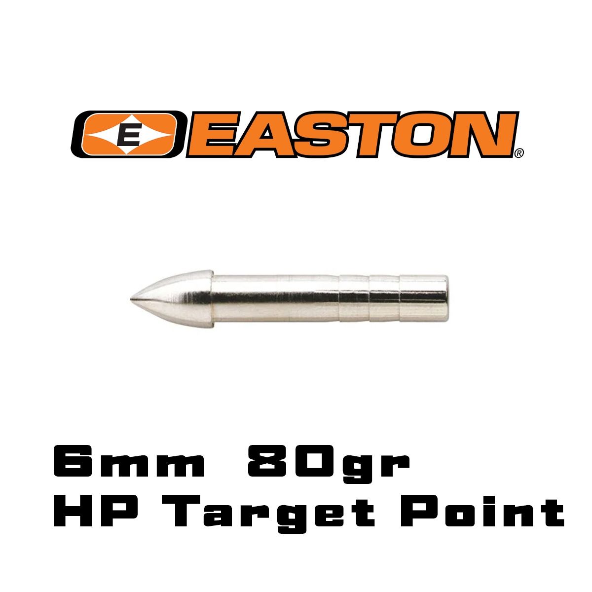 Easton 6mm HP Target Points, Weight: 80gr