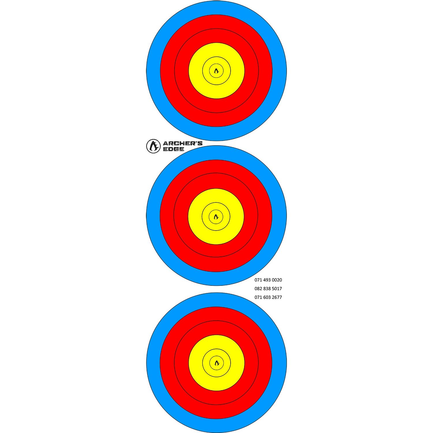 Target 3 Spot Colour Yellow Red Blue (Cardboard)