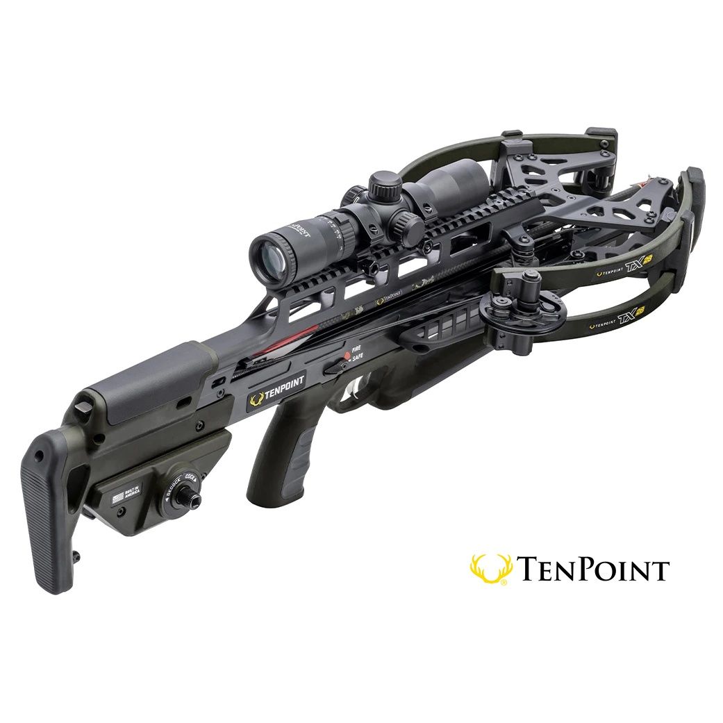 Tenpoint TX28 Crossbow Rangemaster 100 Scope Package, Colour: Moss Green