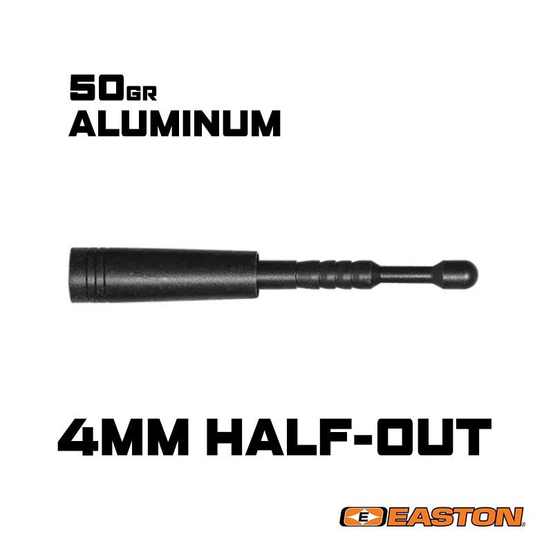 Easton 4mm Standard Half-out Inserts, Size: 50gr (aluminum)