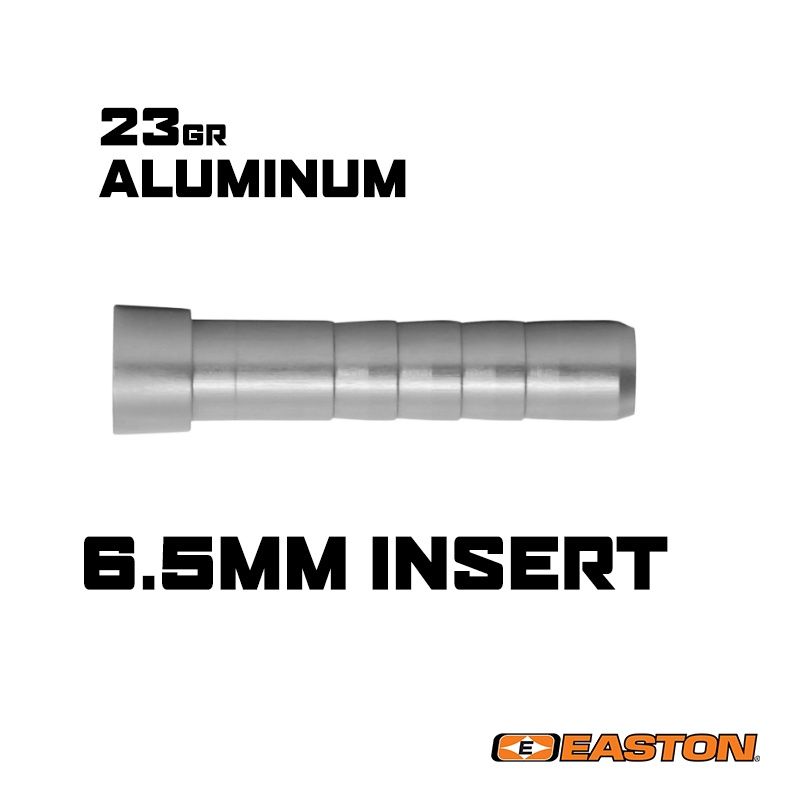 Easton 6.5mm Inserts, Weight: 23gr (Silver)