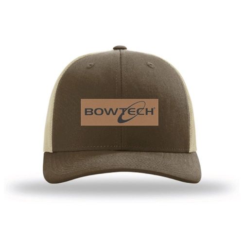 Cap Bowtech Leather patch trucker brown