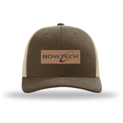 Cap Bowtech Leather patch trucker brown