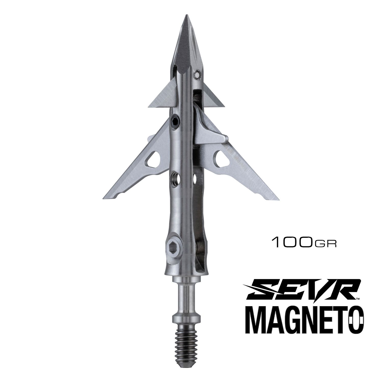 SEVR Magneto Ti 1.75 Hybrid Mechanical Broadhead with Bleeders, Size: 1.75", Weight: 100gr
