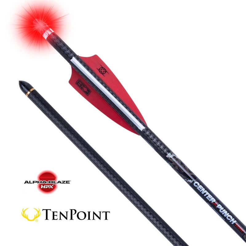 Tenpoint 20" CenterPunch HPX Carbon Crossbow Bolts (Lighted Nocks)
