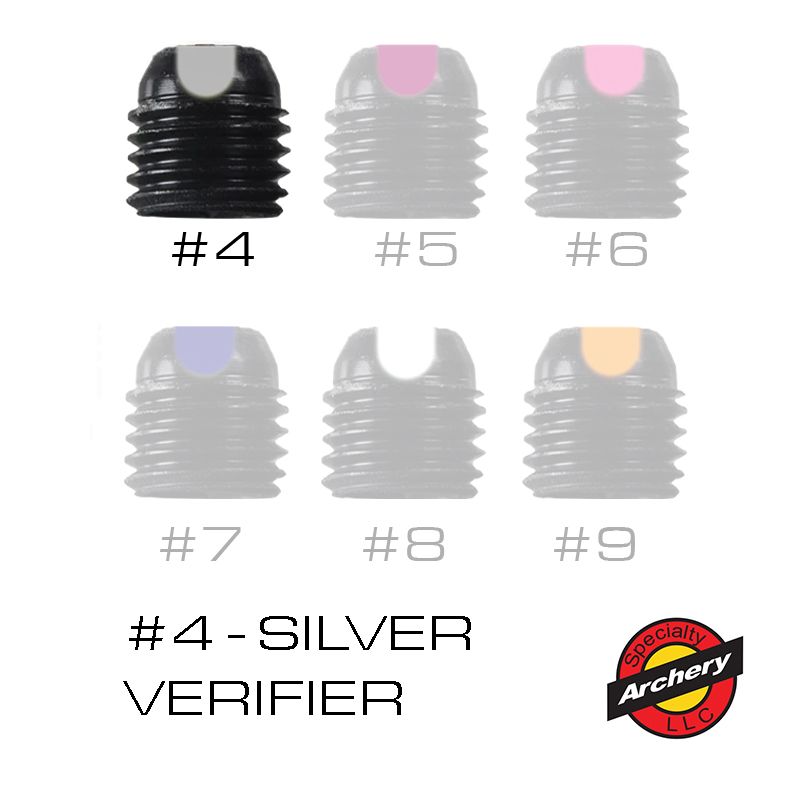 Speciality Archery Peep Verifiers (1/8" and Smaller), Size: 1/8", Strength: #4 - Silver