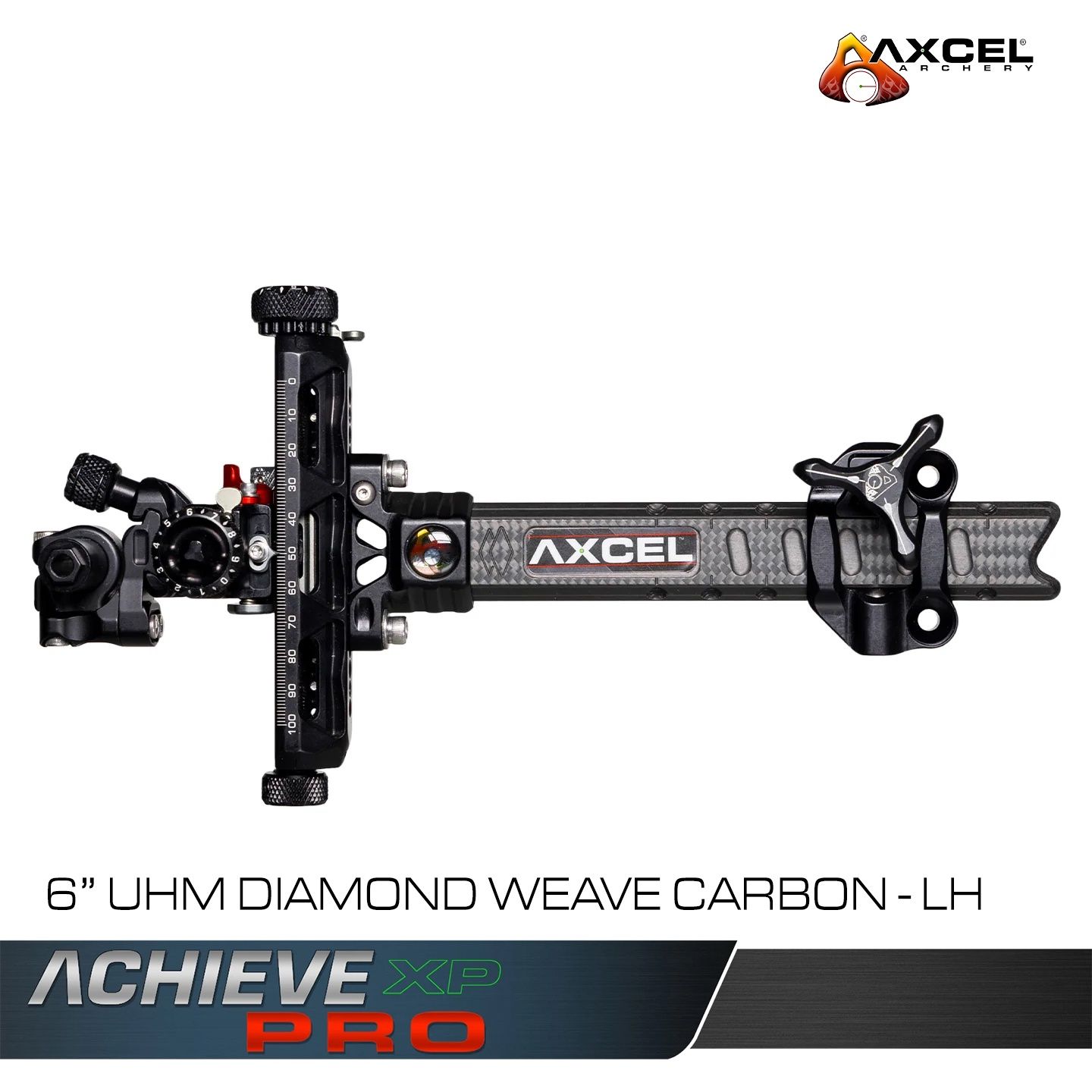 Axcel Achieve XP PRO - Compound Target Sight, Colour: Black, Hand Preference: LH, Length: 6" Std
