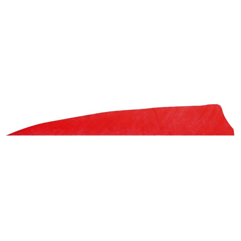 4" Feathers - Shield Cut, Colour: Red