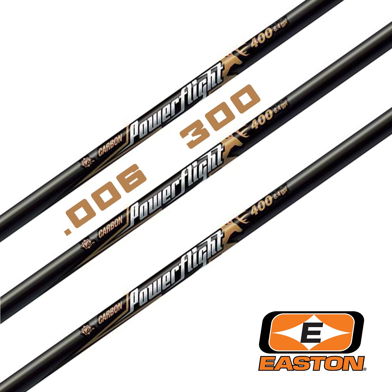 Easton PowerFlight Arrow Shafts, Spine: 300, Straightness: .006