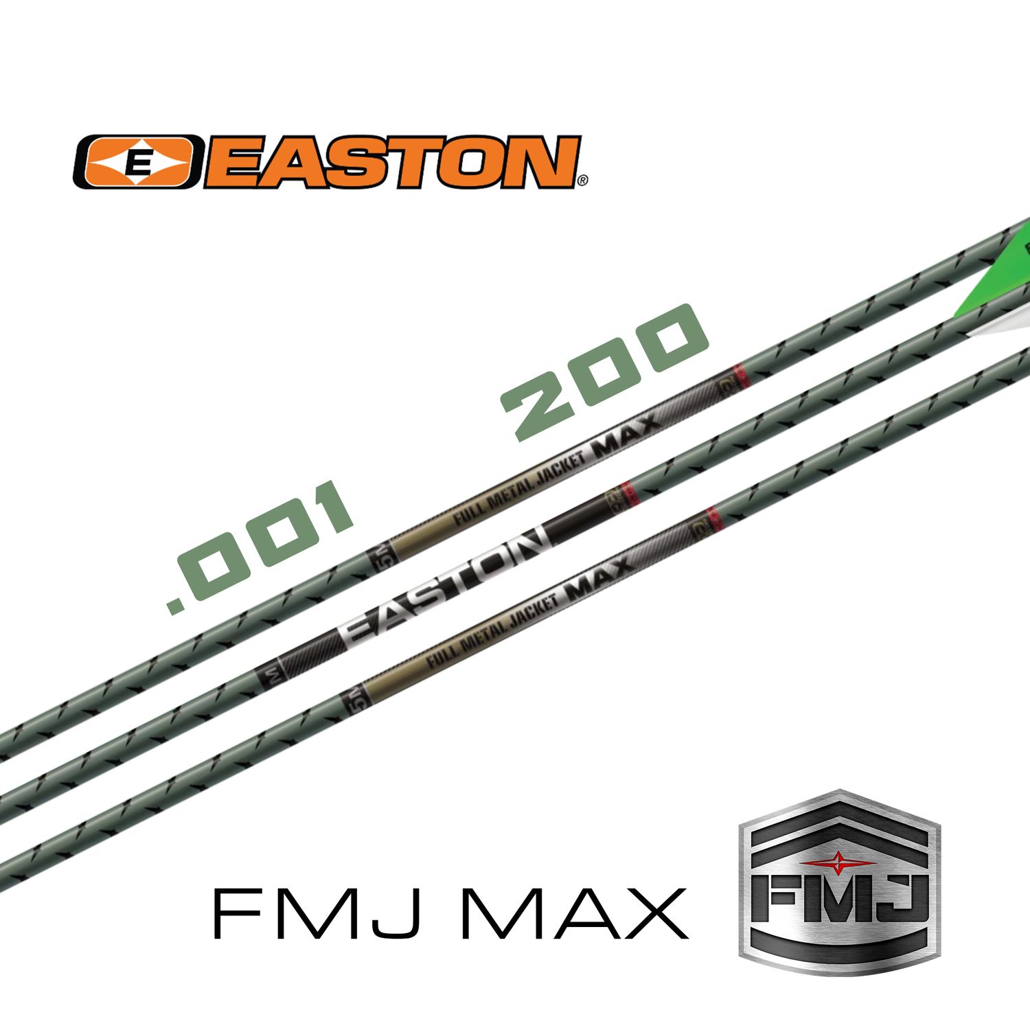 Easton 5mm FMJ MAX Arrow Shafts, Spine: 200, Straightness: .001