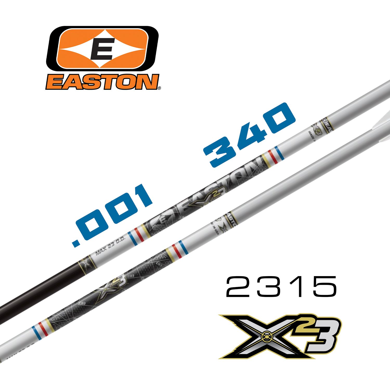 Easton X23 Arrow Shafts, Spine: 340 (2315), Straightness: .001