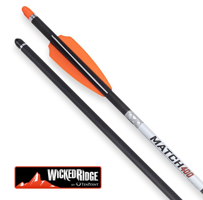 Wicked Ridge 20" Match 400 Crossbow Bolts (6-Pack, Alpha-Nock)