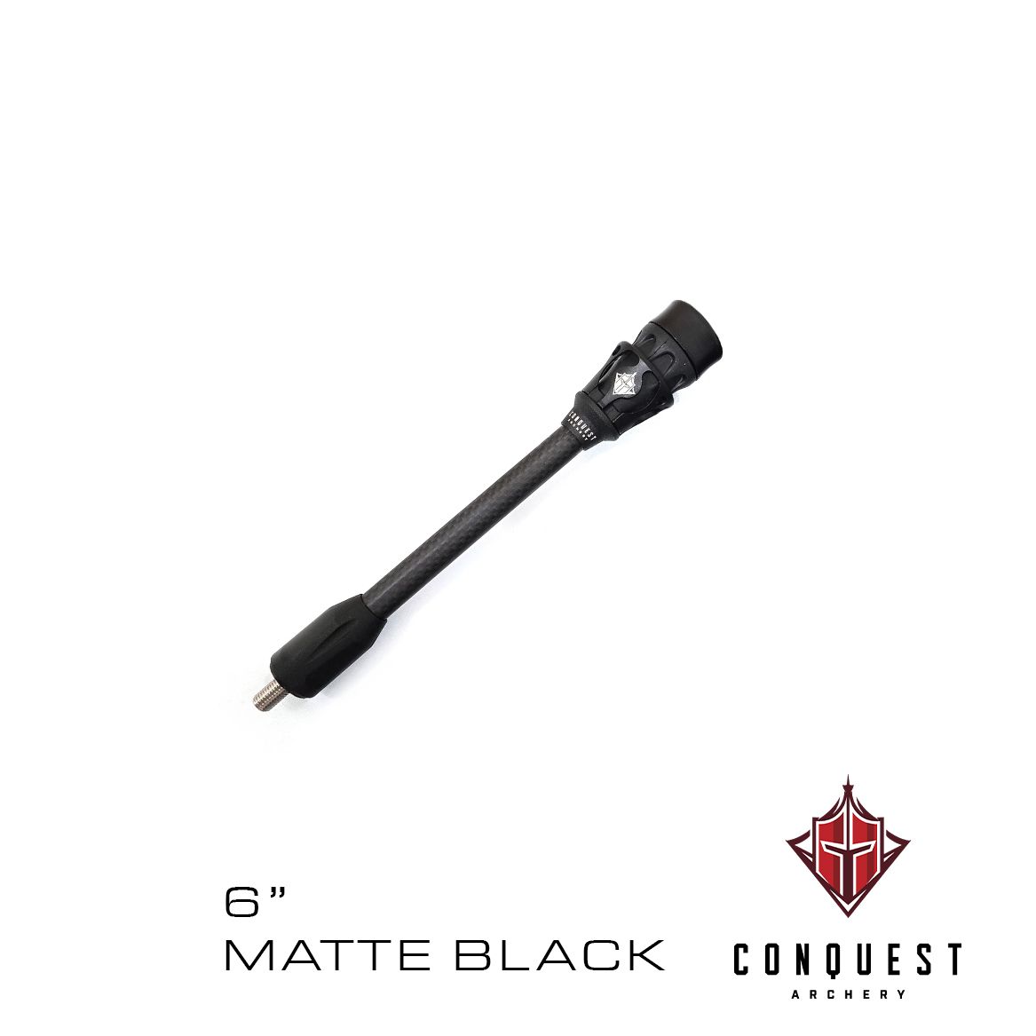 Conquest 3K Carbon Weave Stabilizers, Colour: Matte Black, Length: 6"