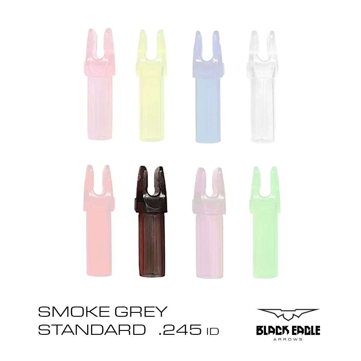 Black Eagle Standard .245 Nocks, Colour: Smoke Grey