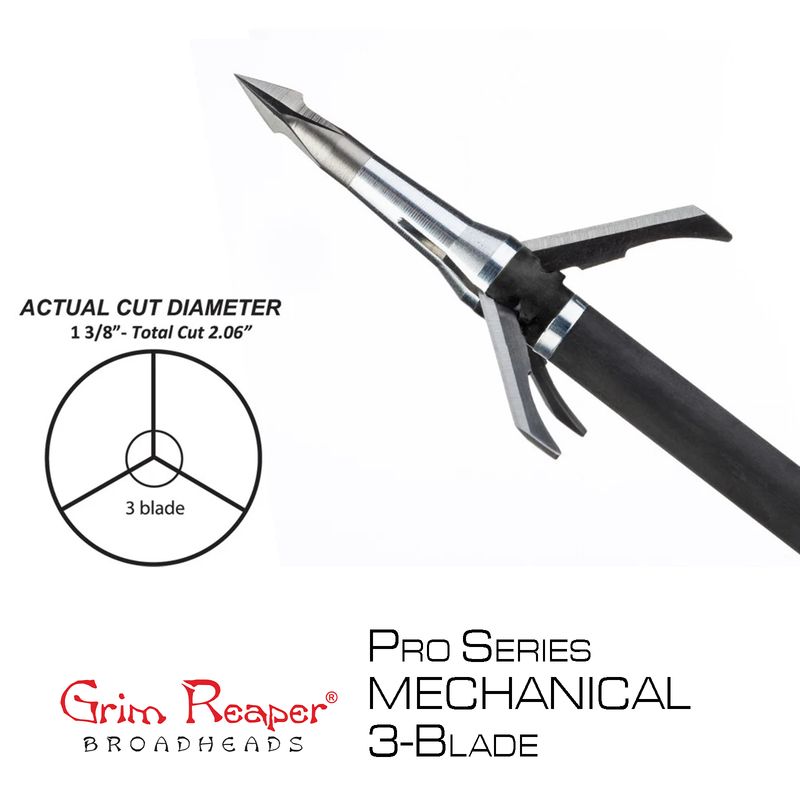 Grim Reaper Pro Series Mechanical 3-blade Broadhead