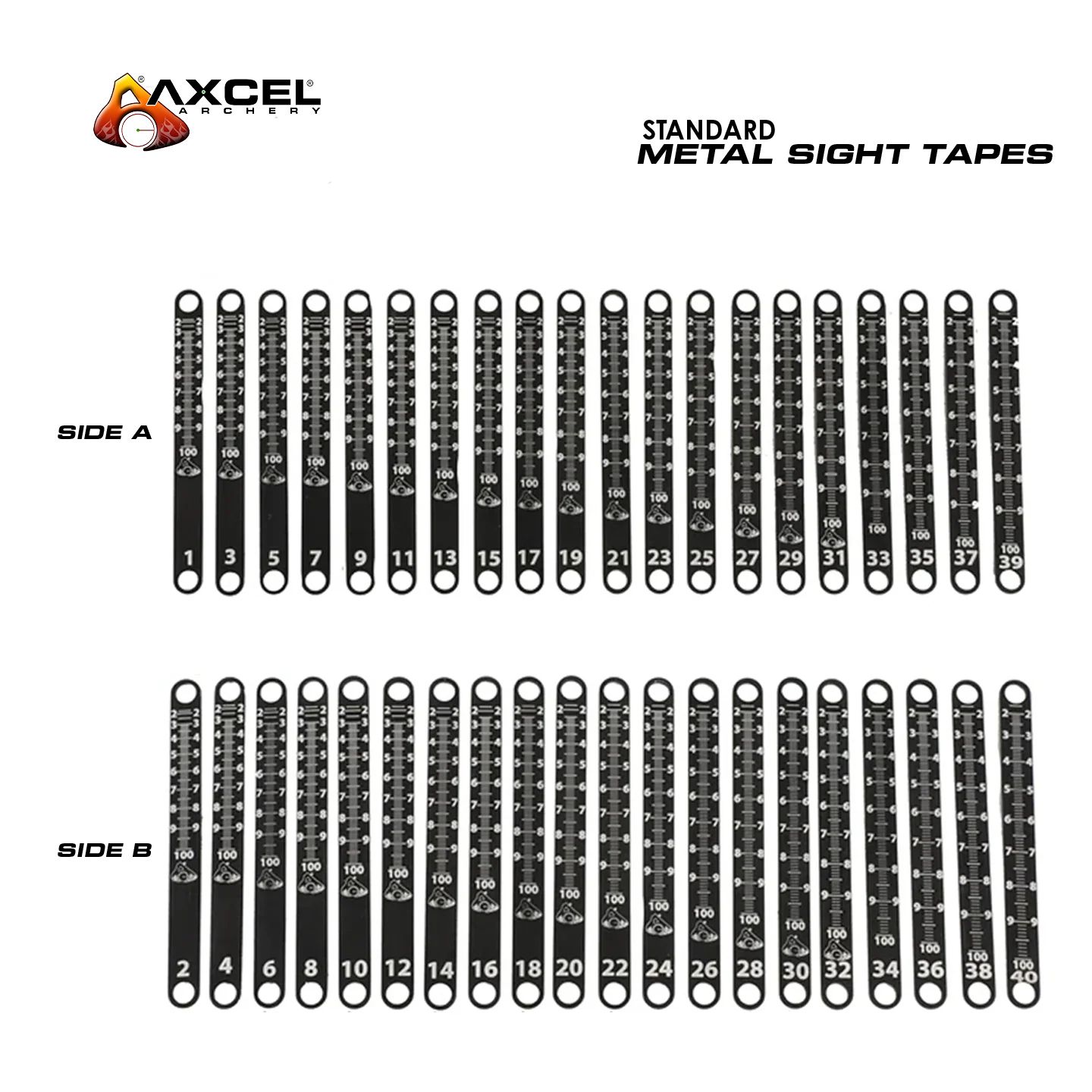 Axcel Standard Metal Sight Tapes, Size: 1-2, Speed: Standard