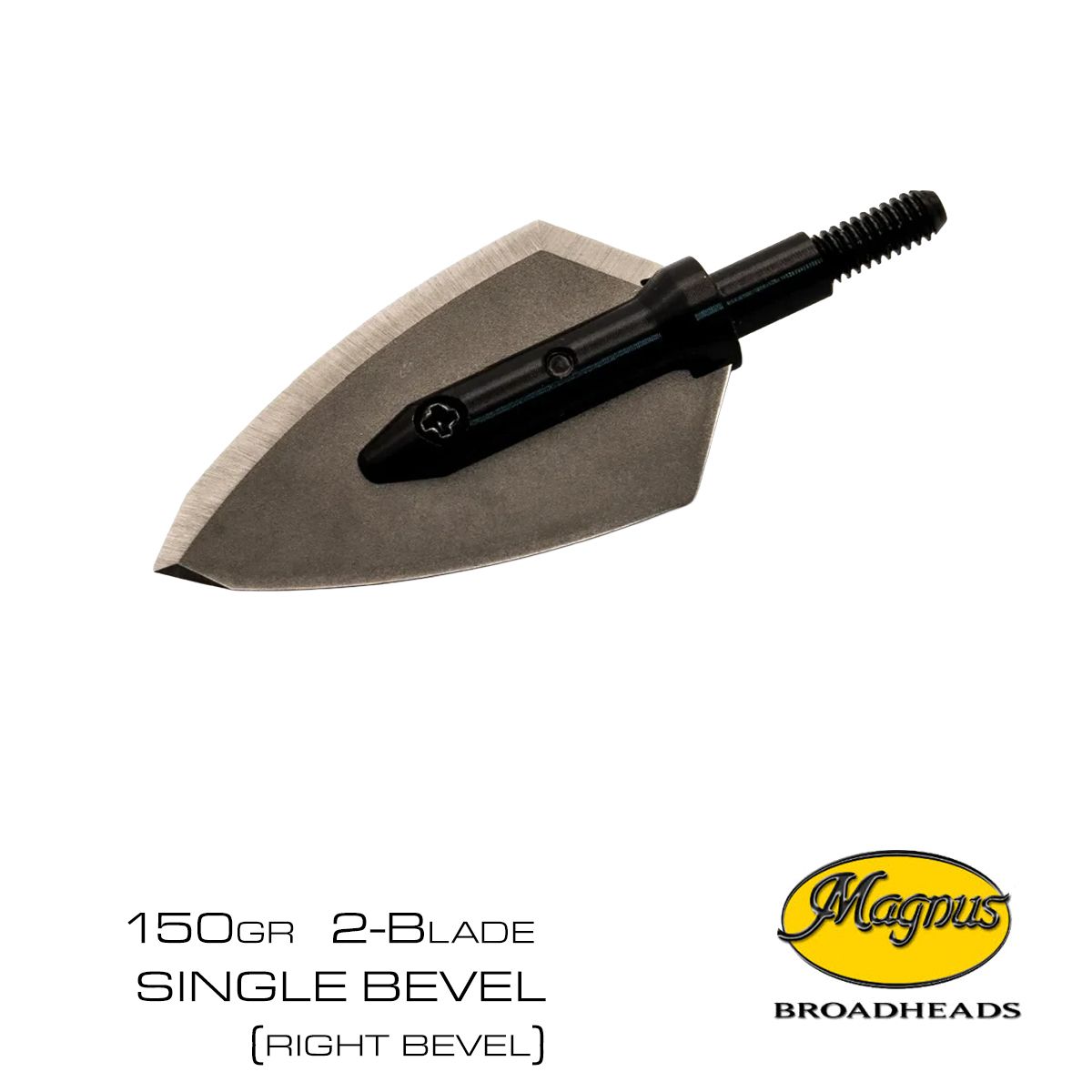 Magnus Single Bevel Broadheads, Configuration: Right Bevel, Weight: 150gr